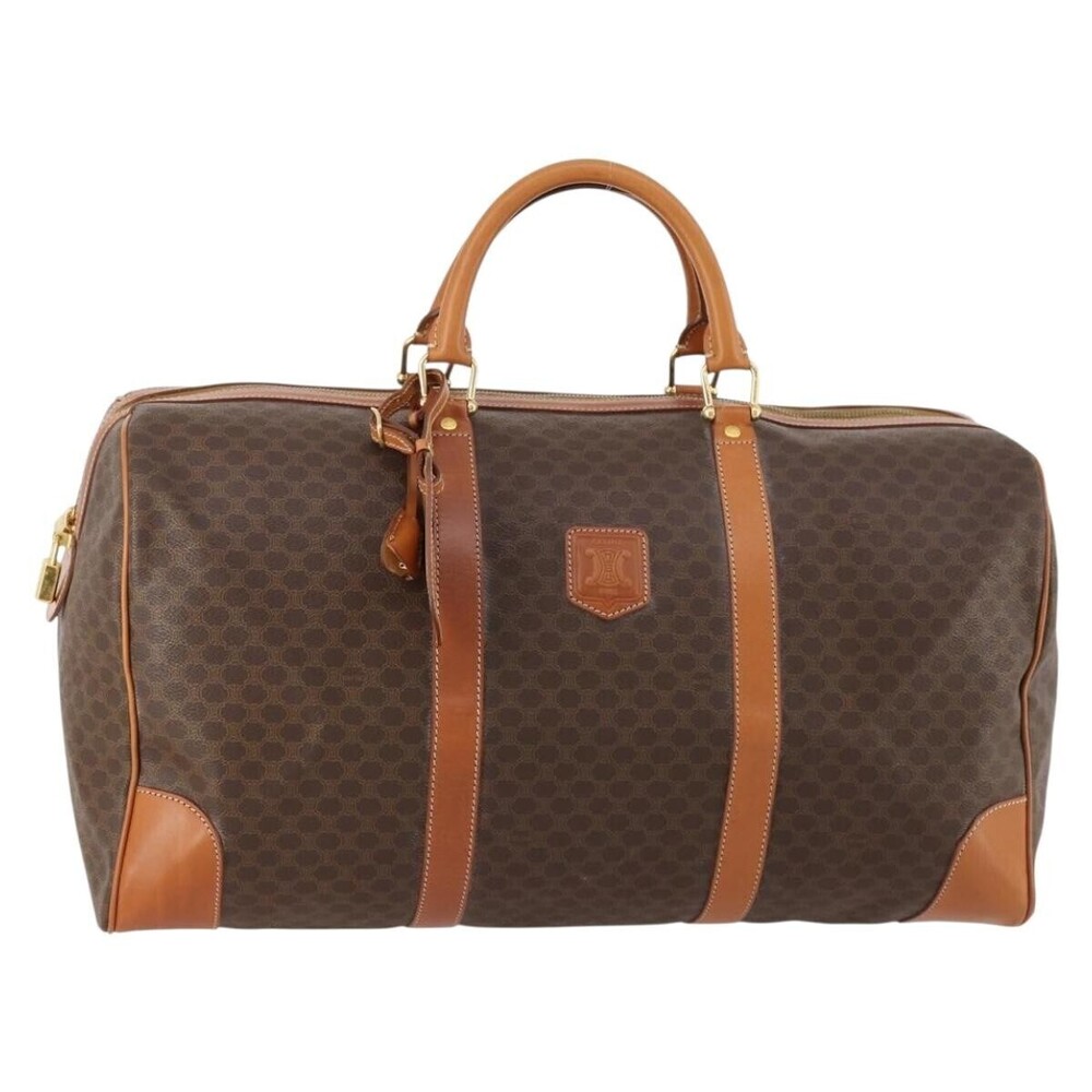 Celine Vintage Duffle Canvas and Leather